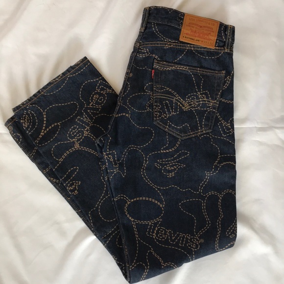 Bape | Jeans | Hp Levis X Bape Tokyo Camo Jeans Premium 33x32 | Poshmark